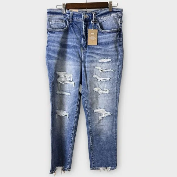 NWT BKE Women's Parker Universal Fit High-Rise Ankle Straight Stretch Jeans 31 - Picture 1 of 9